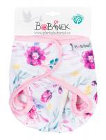 Svrchní kalhotky suchý zip - Růžové květiny