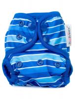 Novorodenecké extra jemné vrchné nohavičky patentky - Modré prúžky