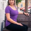 Dámské tričko UniFit krátký rukáv - Fialové